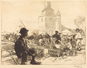 Fjäderfämarknad i St.-Jean-de-Mont av Auguste Lepere
