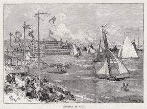 Regatta i Nice (gravyr) av Auguste Lepere