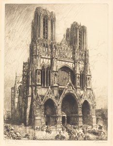 Reims katedral (Cathedrale de Reims) av Auguste Lepere