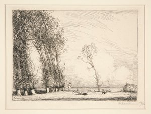 Ridån av poppel (Vendee) av Auguste Lepere