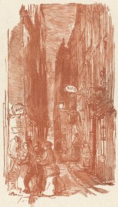 Rue Saint-Severin, publicerad 1901. av Auguste Lepere