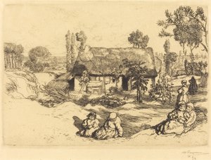 Skydd för de fattiga, Vendee (Le nid de pauvres, Vendee) av Auguste Lepere
