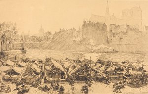 Den stora äppelmarknaden Den stora äppelmarknaden, 1891. av Auguste Lepere