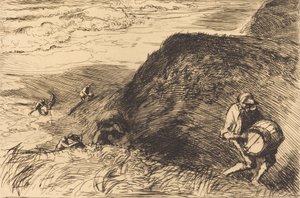 Wreckers, Saint-Jean-de-Monts Skeppsbrottsplundrare, Saint-Jean-de-Monts, 1915. av Auguste Lepere