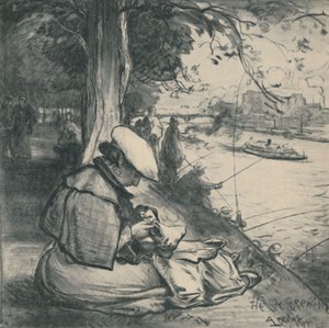 Swan Island, c1898, 1919 av Auguste Louis Lepère