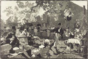 Cabaret du Coq de Bruyère i Bois de Meudon av Auguste Lepère after Daniel Vierge