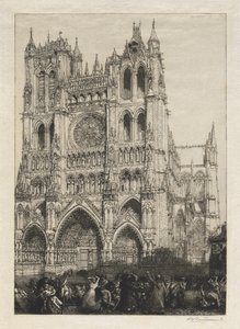 Amiens katedral, inventeringsdagen av Auguste Louis Lepère