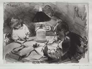 Runt lampan av Auguste Louis Lepère