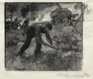 Ljunggrävare av Auguste Louis Lepère