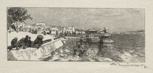 Pier vid Bercy av Auguste Louis Lepère