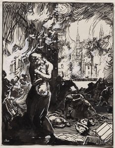 Branden i Louvain av Auguste Louis Lepère