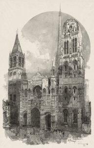 Illustrerad Rouen: Katedralen i Rouen av Auguste Louis Lepère