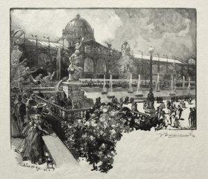 Palais des Arts Liberaux, utsida av Auguste Louis Lepère