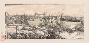 Hamnen i Nantes av Auguste Louis Lepère