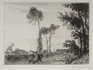 Retur från St. Jean-de-Mont Market av Auguste Louis Lepère