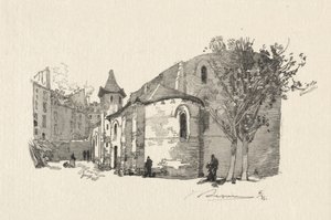 St. Julien le Vauvre, Exteriörvy av Auguste Louis Lepère