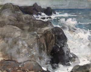 Storm på ön Yeu av Auguste Louis Lepère