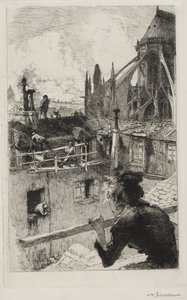 På hustaken nära Notre Dame av Auguste Louis Lepère