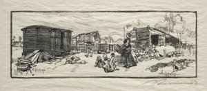 Vagnhuset (Le wagon-logement) av Auguste Louis Lepère