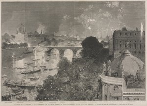 14 juli-firandet, belysning av Place de la République (efter H. Scott) av Auguste Louis Lepère