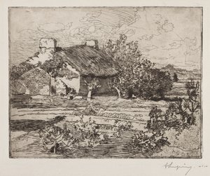 Old Bourrine, House of the Marais, Vendée av Auguste Louis Lepère