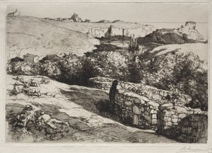 Utsikt över hamnen i La Meule av Auguste Louis Lepère