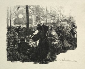14 juli, Rue de Belleville, 10:00 av Auguste Louis Lepère