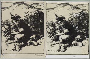 Alpinerna i bakhåll av Auguste Louis Lepère