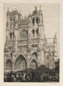 Amiens katedral, inventeringsdagen, 1887. av Auguste Louis Lepère