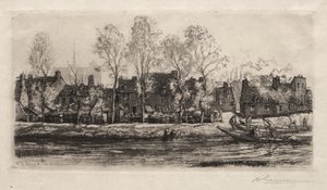 Amiens, Sommes strand, 1907. av Auguste Louis Lepère