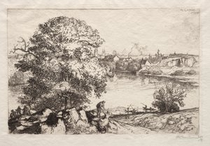 Angers: St. Nicolas Pond av Auguste Louis Lepère
