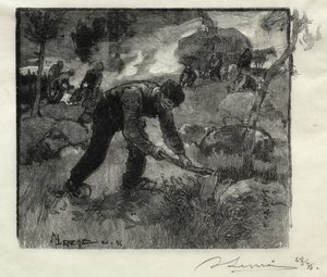 Ljunggrävare av Auguste Louis Lepère
