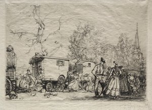 På mässan St. Jean de Mont, 1906. av Auguste Louis Lepère