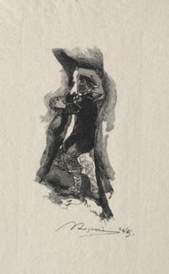 Vid smutsen i Sept-Cavernes. av Auguste Louis Lepère