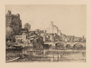 Auguste Lepère: Clisson Loire-Maritime, 1909. av Auguste Louis Lepère