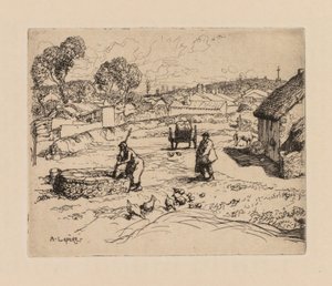 Auguste Lepère: La Masure (Vendèe) av Auguste Louis Lepère