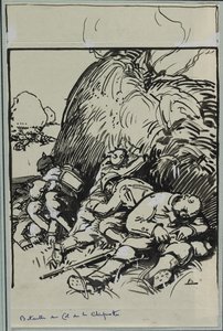 Slaget vid Chipottepasset, 1914. av Auguste Louis Lepère
