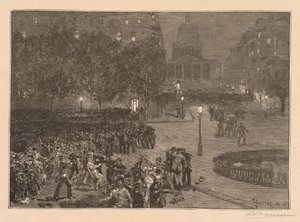 Bois du Monde: Oroligheterna i Quartier Latin av Auguste Louis Lepère