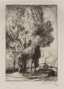 Bourrine i poplarna av Auguste Louis Lepère
