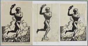 Brado, vinnare av Antigoras Giants, 1914. av Auguste Louis Lepère