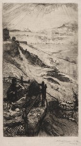 Karriärer i Amerika nära Paris, 1898. av Auguste Louis Lepère