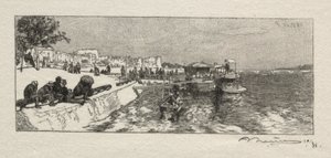Pier vid Bercy av Auguste Louis Lepère