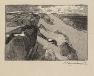Fontainebleau Forest: Arbonne, Le Gros Sablon The Forest of Fontainebleau..., 1890. av Auguste Louis Lepère