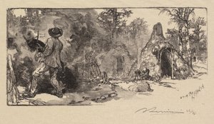 Fontainebleau Forest: Coalmen The Forest of Fontainebleau: The Charbonniers, 1890. av Auguste Louis Lepère