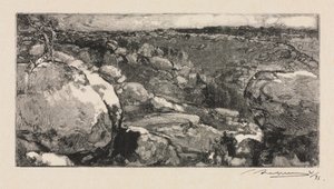 Fontainebleau Forest: The Cirque of Long-Rocher av Auguste Louis Lepère