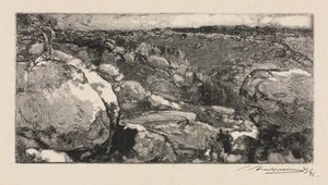 Fontainebleau Forest: The Cirque of Long-Rocher, 1888. av Auguste Louis Lepère