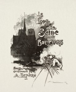 Frontispice: Längs Seine och boulevarderna av Auguste Louis Lepère