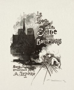 Frontispice: Längs Seine och boulevarderna. av Auguste Louis Lepère