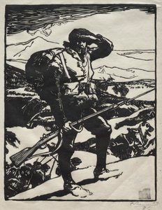 Krigets historia: Alpine Chasseur. av Auguste Louis Lepère