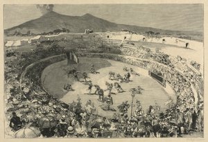Italien. Festivalen i Pompei, Gladiatorernas cirkus, 1884. av Auguste Louis Lepère